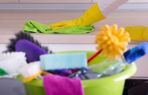 Local cleaner working in a Westminster apartment and shared living space