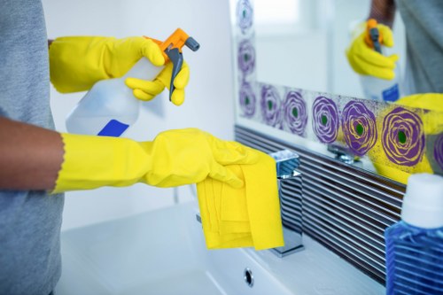 Local oven cleaner working in a central Westminster flat kitchen